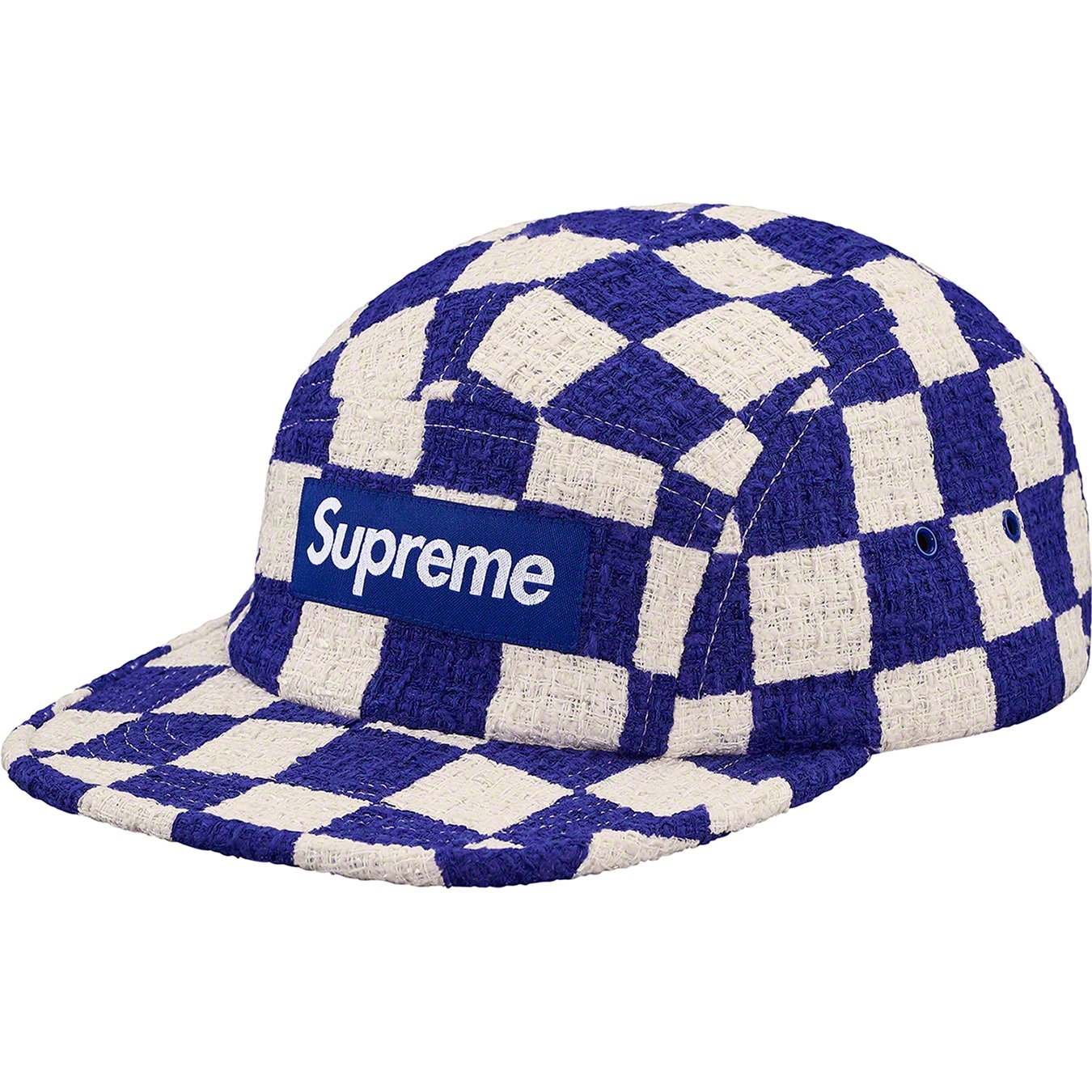 Checkerboard Bouclé Camp Cap view 5